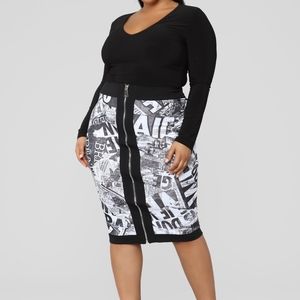 FashionNova Love Is Madness Skirt